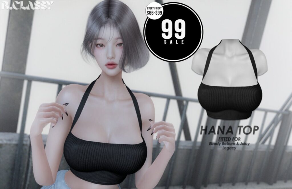 Hana Top - Legacy/Reborn/+mods	<a href="http://maps.secondlife.com/secondlife/Phoenix%20Paradise/67/84/1580" target="_blank">Teleport</a>
