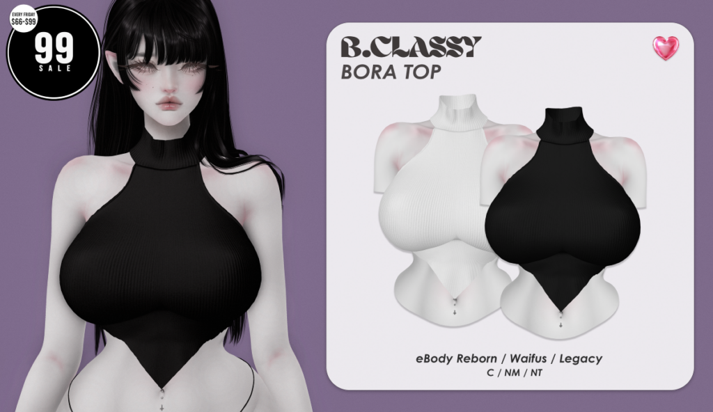 Bora Top - Legacy/Reborn/+mods	&lt;a href=&quot;http://maps.secondlife.com/secondlife/Phoenix%20Paradise/67/84/1580&quot; target=&quot;_blank&quot;&gt;Teleport&lt;/a&gt;