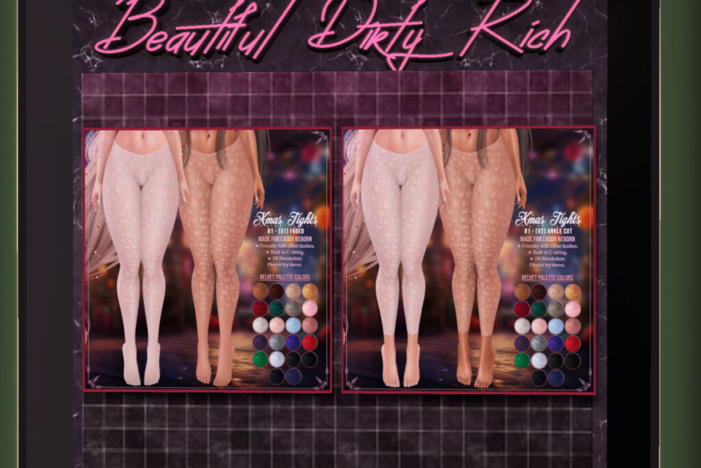 Xmas Tights V1 &amp; V2 - Reborn/+mods, L$299 FP