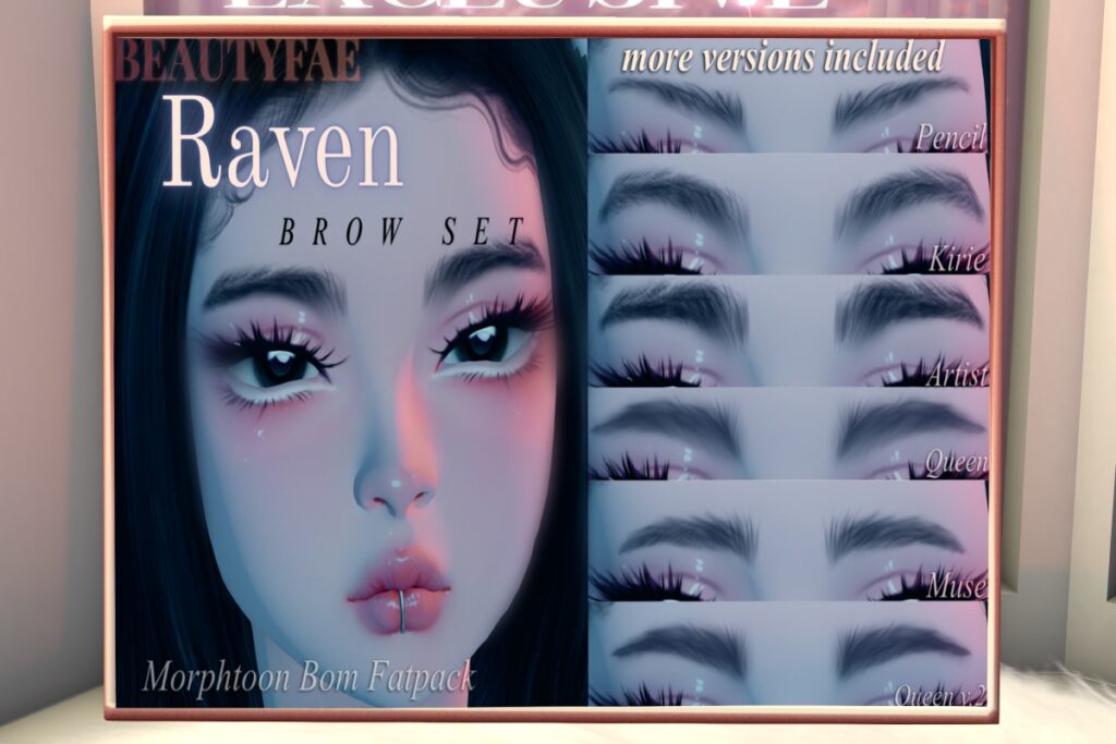 Raven Eyebrows - Genus MorphToon, L$375 FP