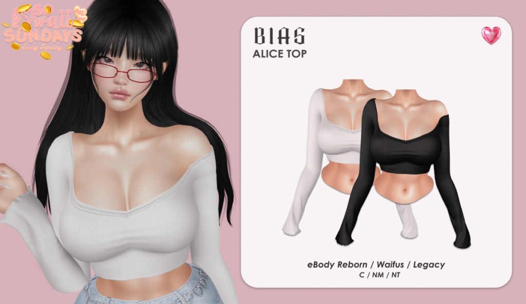 Alice Top - Legacy/Reborn/+mods	&lt;a href=&quot;http://maps.secondlife.com/secondlife/Phoenix%20Paradise/67/84/1580&quot; target=&quot;_blank&quot;&gt;Teleport&lt;/a&gt;