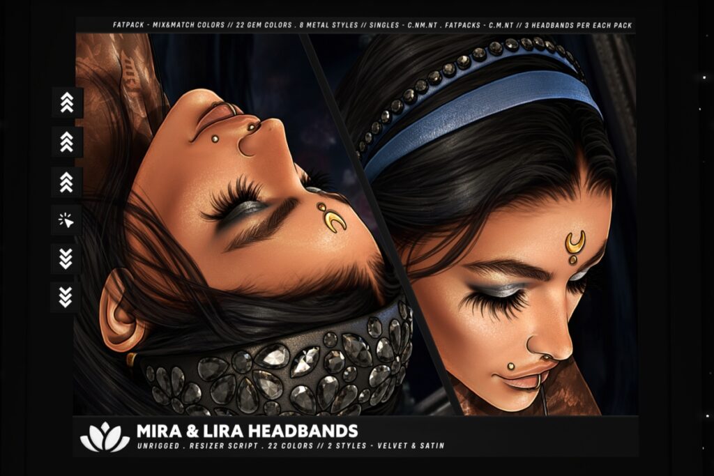 Mira &amp; Lira Headbands, L$255 each/L$985 each FP