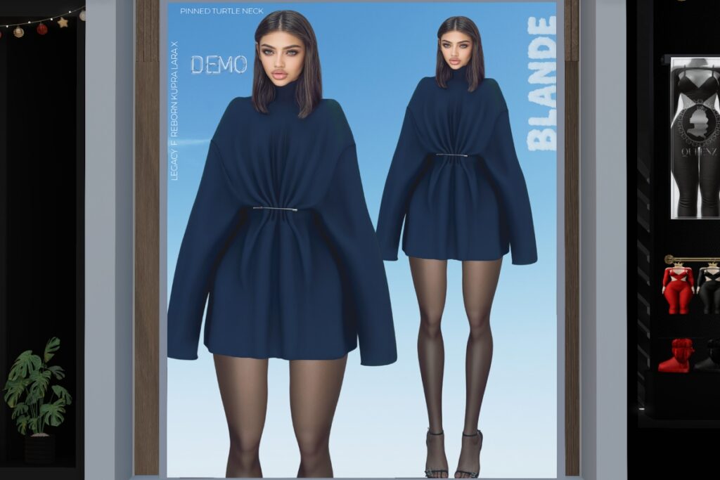 Pinned Turtleneck Dress - Inithium/Legacy/MaitreyaX/Reborn, L$299