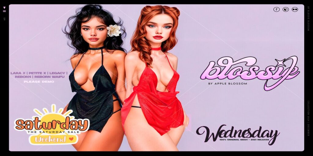 Wednesday Set - Legacy/MaitreyaX/Reborn/+mods	<a href="http://maps.secondlife.com/secondlife/Northbrook/194/96/3329" target="_blank">Teleport</a>