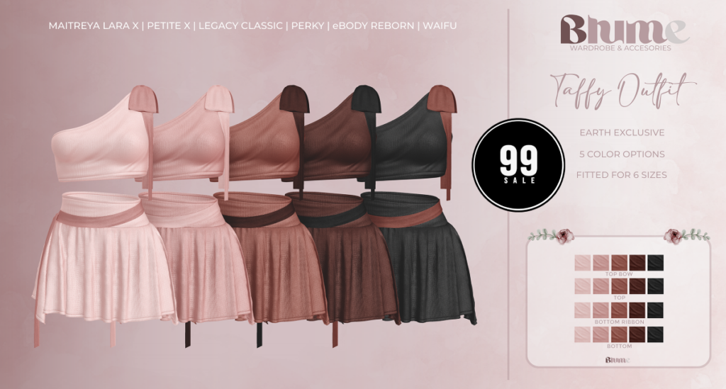 Taffy Outfit Earth - Legacy/MaitreyaX/Reborn/+mods	&lt;a href=&quot;http://maps.secondlife.com/secondlife/Bruschetta/148/41/1301&quot; target=&quot;_blank&quot;&gt;Teleport&lt;/a&gt;