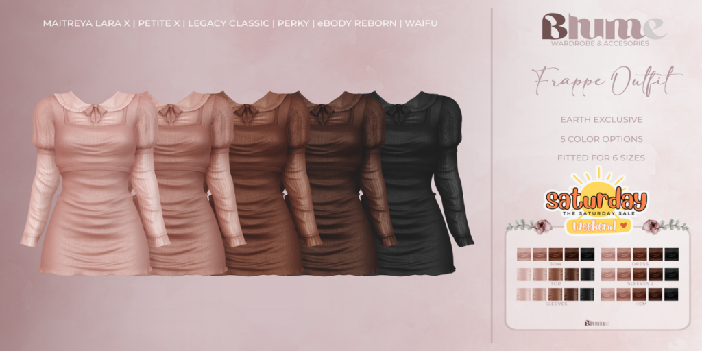 Frappe Outfit Earth - Legacy/MaitreyaX/Reborn/+mods	&lt;a href=&quot;http://maps.secondlife.com/secondlife/Bruschetta/140/41/1301&quot; target=&quot;_blank&quot;&gt;Teleport&lt;/a&gt;