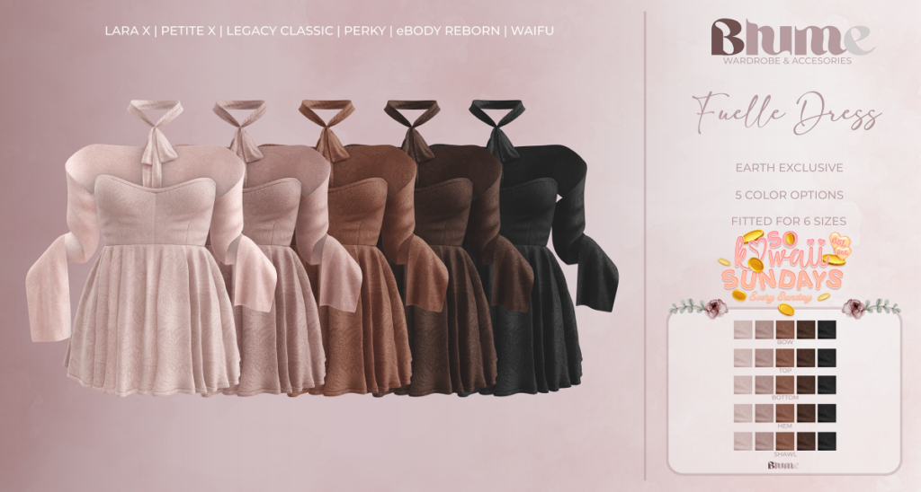 Fuelle Dress Earth - Legacy/MaitreyaX/Reborn/+mods	&lt;a href=&quot;http://maps.secondlife.com/secondlife/Bruschetta/149/46/1301&quot; target=&quot;_blank&quot;&gt;Teleport&lt;/a&gt;