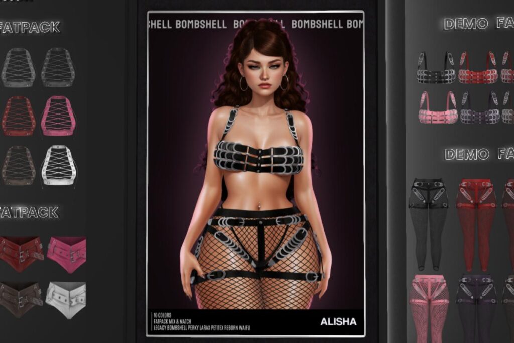 Alisha Top and Bottom - Legacy/MaitreyaX/Reborn/+mods, L$290 each/L$1290 each FP/L$1990 MP