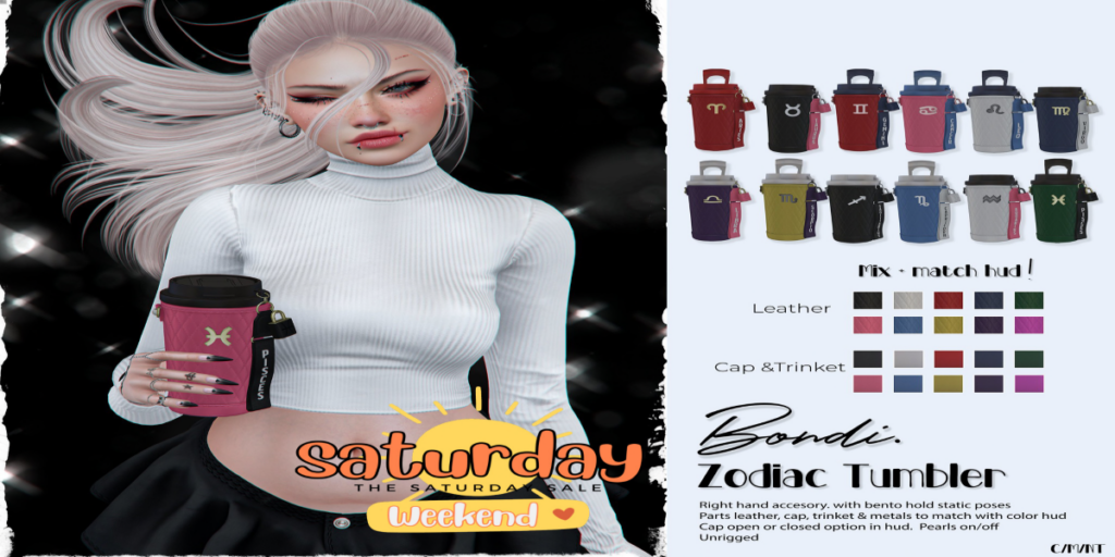Zodiac Tumbler	&lt;a href=&quot;http://maps.secondlife.com/secondlife/Daydreaming/19/66/22&quot; target=&quot;_blank&quot;&gt;Teleport&lt;/a&gt;