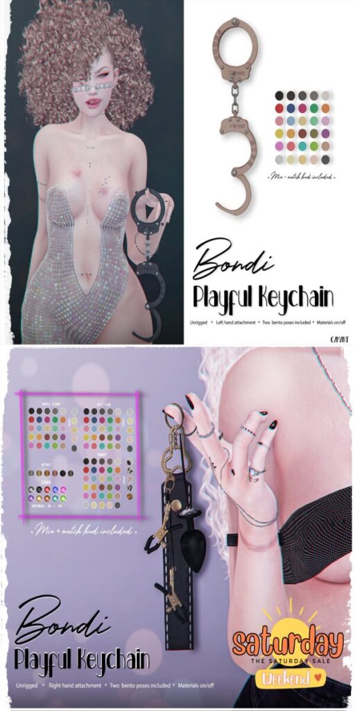 Playful Keychains	<a href="http://maps.secondlife.com/secondlife/Daydreaming/17/66/21" target="_blank">Teleport</a>