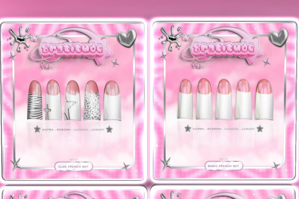 Cloe French Nail Set and Basic Nail Set - Inithium/Legacy/Reborn/Yentements, L$350 each