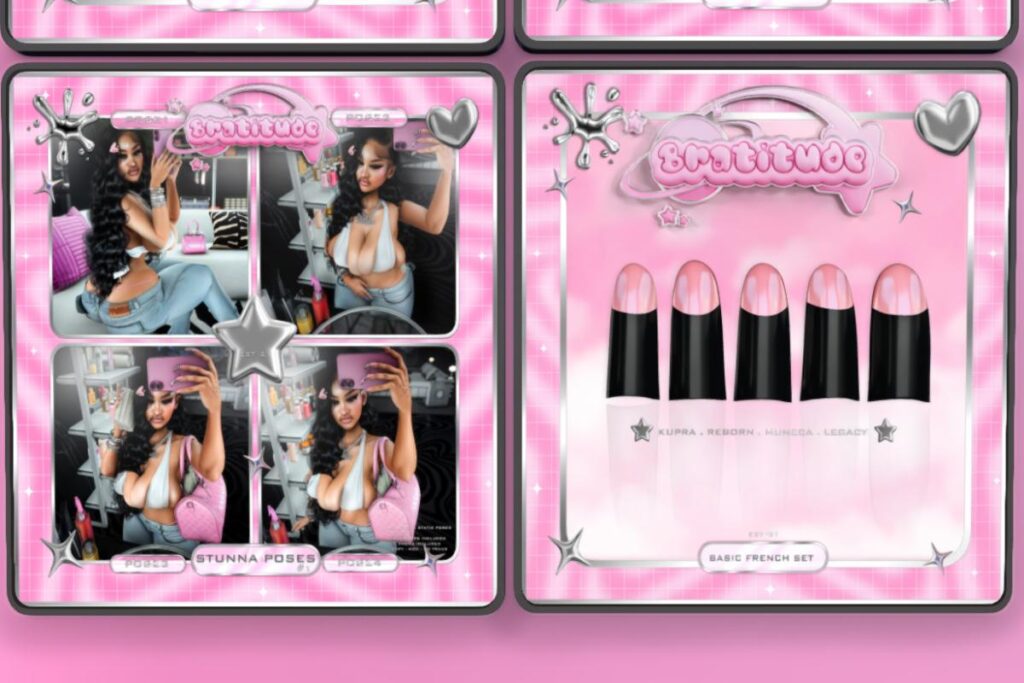 Stunna Poses, L$599 | Basic French Nail Set - - Inithium/Legacy/Reborn/Yentements, L$399
