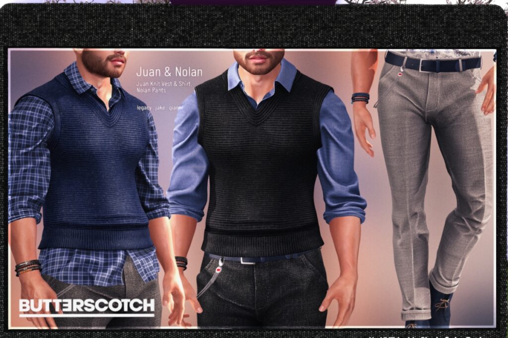 Juan &amp; Nolan - Gianni/Jake/Legacy	<a href="http://maps.secondlife.com/secondlife/BUTTERSCOTCH/129/152/24" target="_blank">Teleport</a>