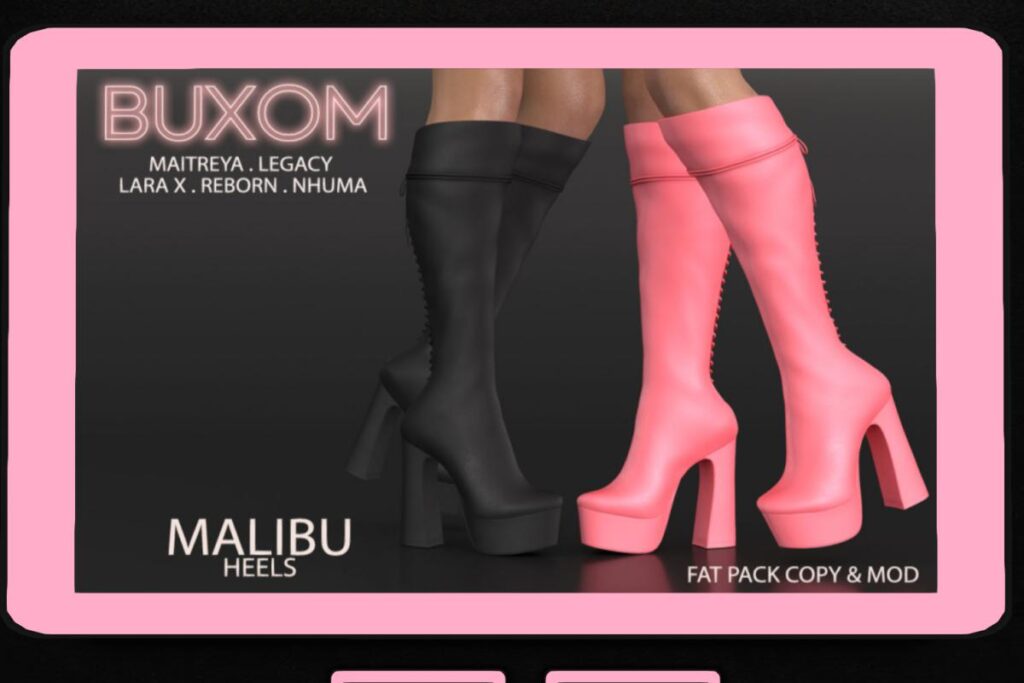 Malibu Heels - Legacy/MaitreyaX/Nhumana/Reborn/+mods, L$399