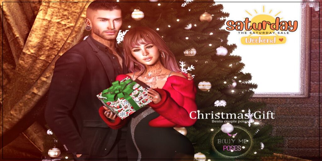 Christmas Gift Couples Pose &amp; Prop	&lt;a href=&quot;http://maps.secondlife.com/secondlife/BuY%20ME%20POSES/128/131/29&quot; target=&quot;_blank&quot;&gt;Teleport&lt;/a&gt;