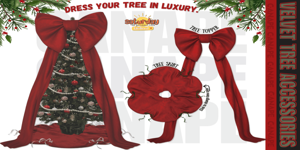 Velvet Tree Accessories Decor	&lt;a href=&quot;http://maps.secondlife.com/secondlife/Canape/132/129/25&quot; target=&quot;_blank&quot;&gt;Teleport&lt;/a&gt;