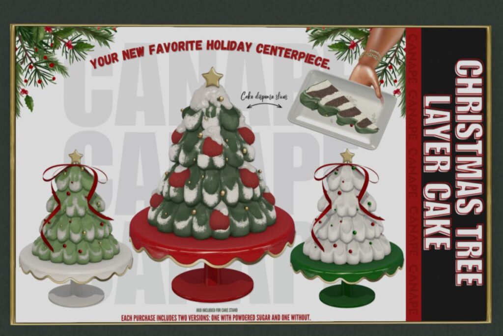 Christmas Tree Layer Cake v1 &amp; v2, L$350 each/L$899 each FP