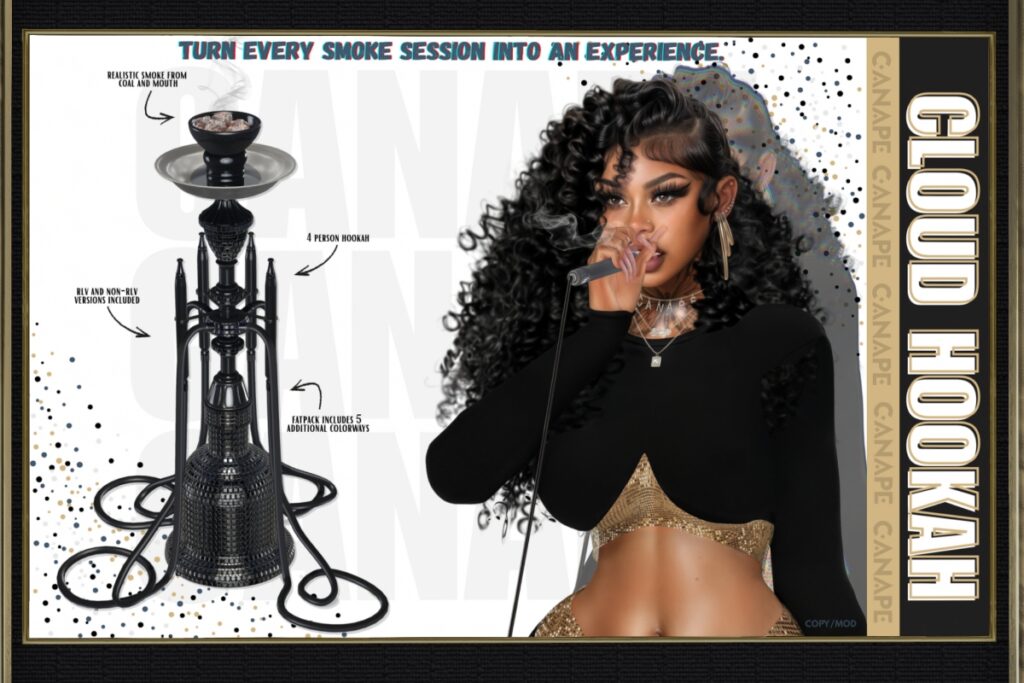 Cloud Hookah, L$699 each/L$2499 FP