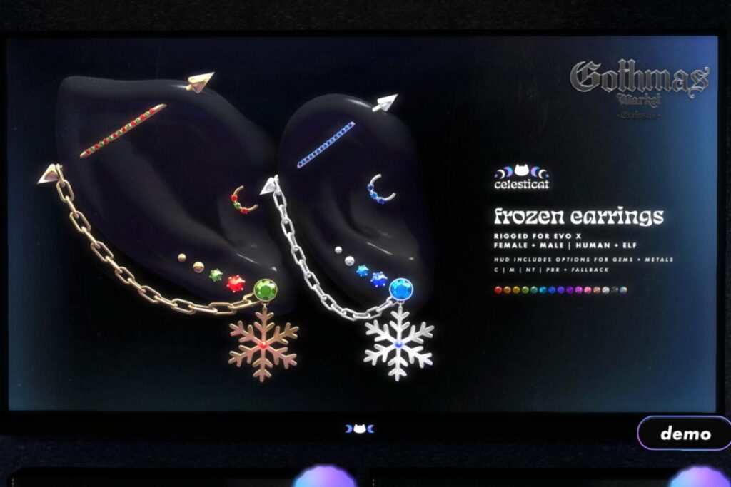 Frozen Earrings - EvoX F+M Ears, L$175