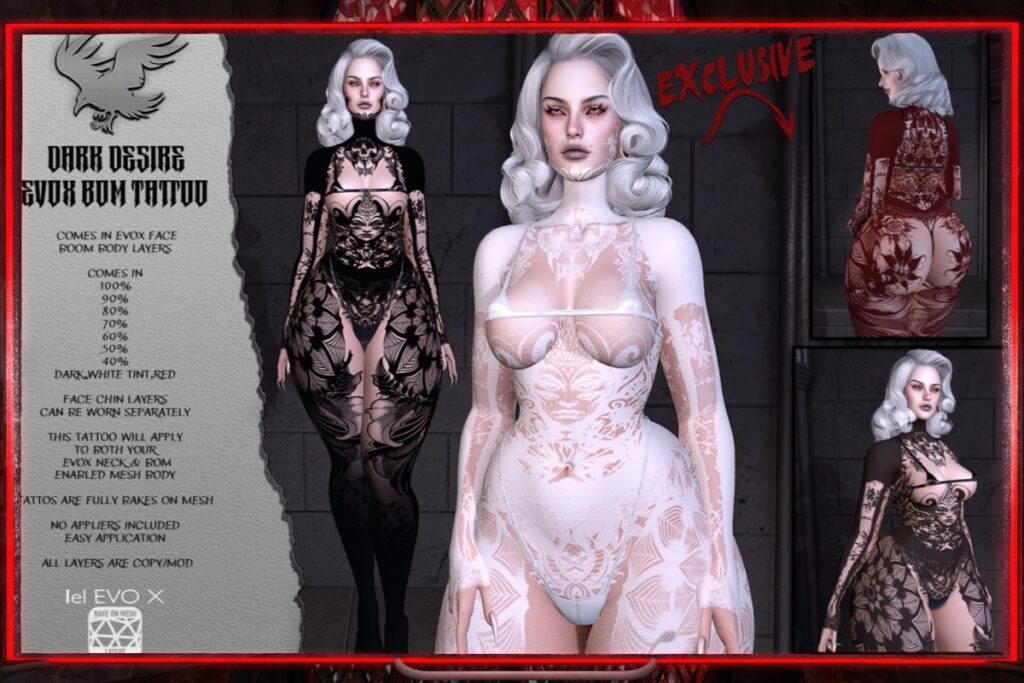 Dark Desire Tattoo - BOM/EvoX, L$249