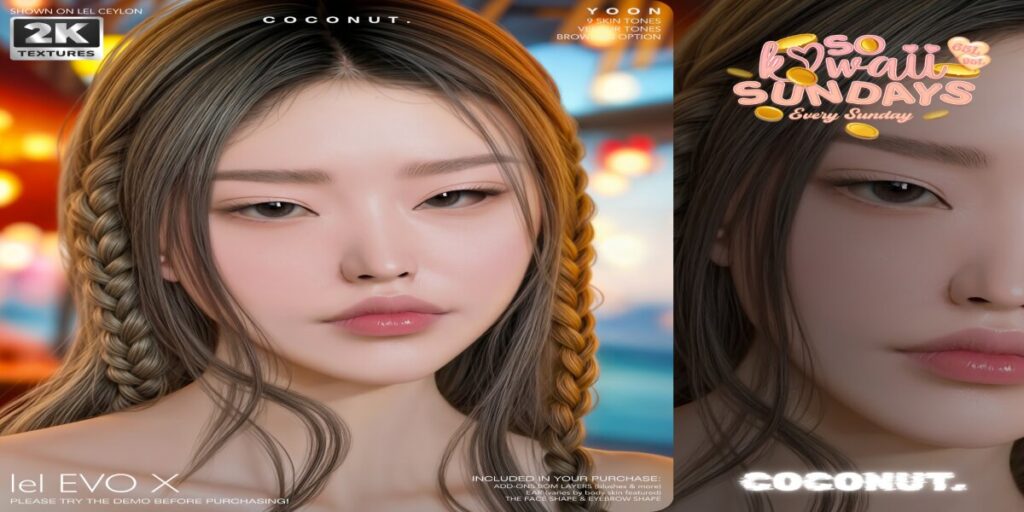 Yoon Skin - EvoX	<a href="http://maps.secondlife.com/secondlife/Prince%20Island/159/219/801" target="_blank">Teleport</a>