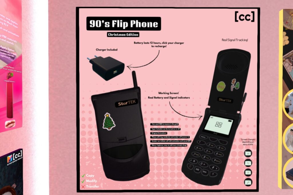 90s Flip Phone, L$1000