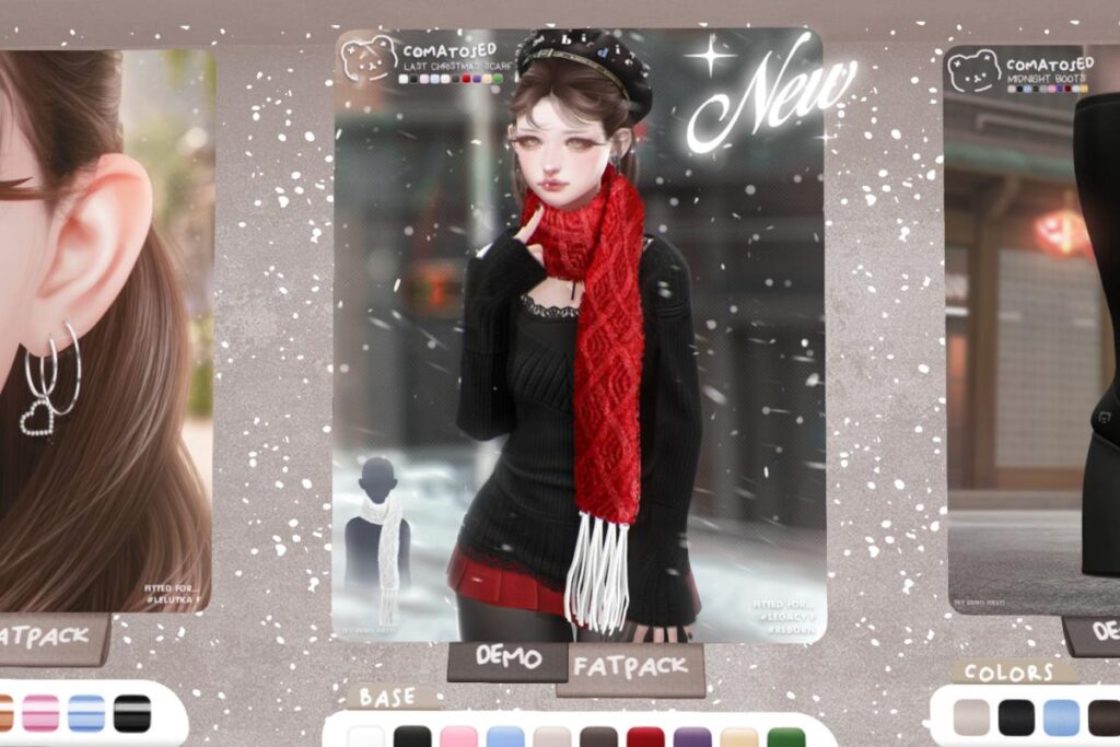 Last Christmas Scarf - Legacy/Reborn, L$250 each/L$1000 FP