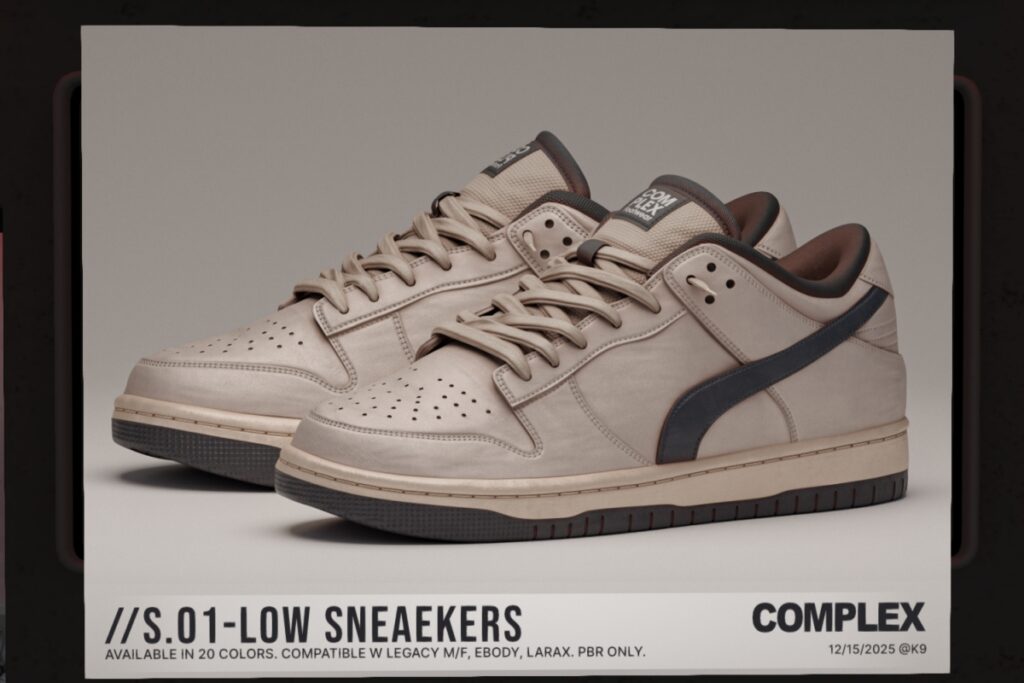 S.01 Low Sneakers - Legacy F+M/MaitreyaX/Reborn, L$330 each/L$1360 FP