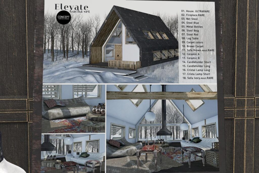 Elevate Set, L$60-L$90 each/L$3990 FP