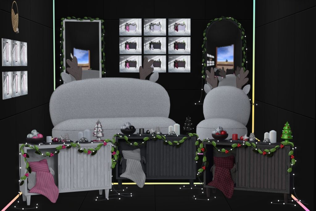 Holiday Console, Deer Couch &amp; Deer Chair, L$245-L$990 each