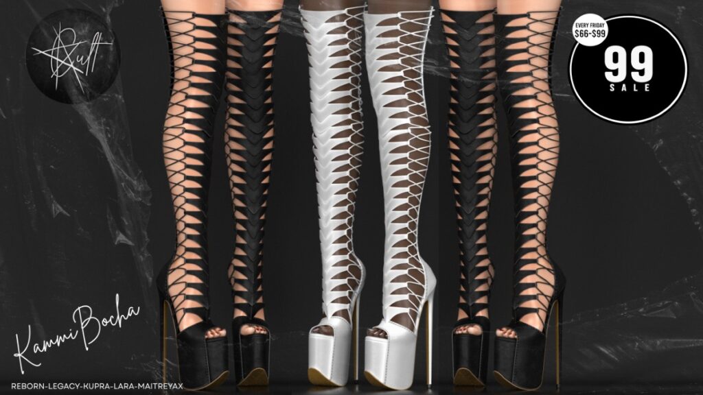 Kammi Bocha Boots - Inithium/Legacy/Maitreya/Reborn/+mods	&lt;a href=&quot;http://maps.secondlife.com/secondlife/Cult%20Coven/162/79/32&quot; target=&quot;_blank&quot;&gt;Teleport&lt;/a&gt;