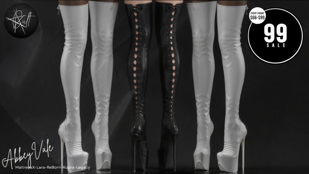 Abbey Vale Boots - Inithium/Legacy/Maitreya/Reborn/+mods	&lt;a href=&quot;http://maps.secondlife.com/secondlife/Cult%20Coven/162/79/32&quot; target=&quot;_blank&quot;&gt;Teleport&lt;/a&gt;