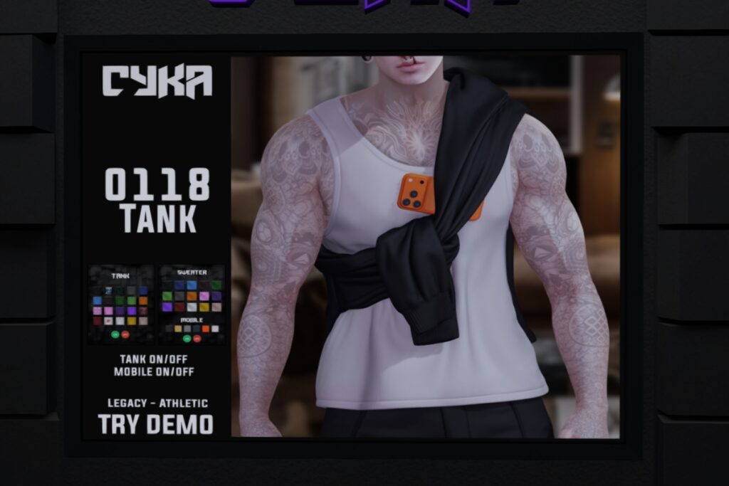 0118 Tank - Legacy/+mods, L$299 each/L$1499 FP