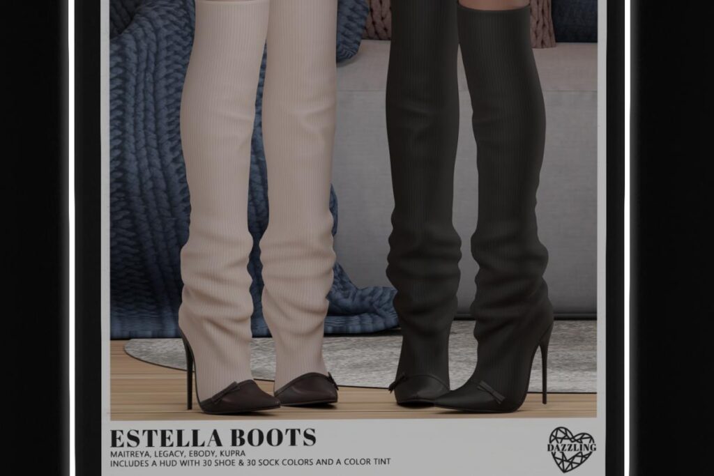 Estella Boots - Inithium/Legacy/Maitreya/Reborn, L$449