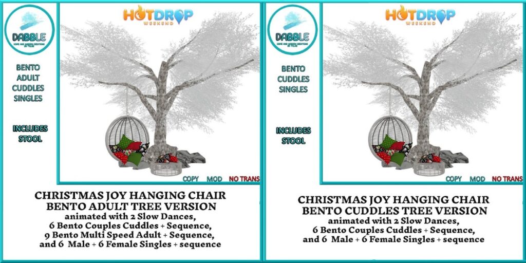 Christmas Joy Hanging Chair in Tree