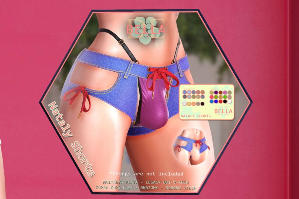 Nataly Shorts - Anatomy/Kupra Kups Flat/Legacy Boi-Tech/MaitreyaX Flat/Reborn V-Tech, L$899