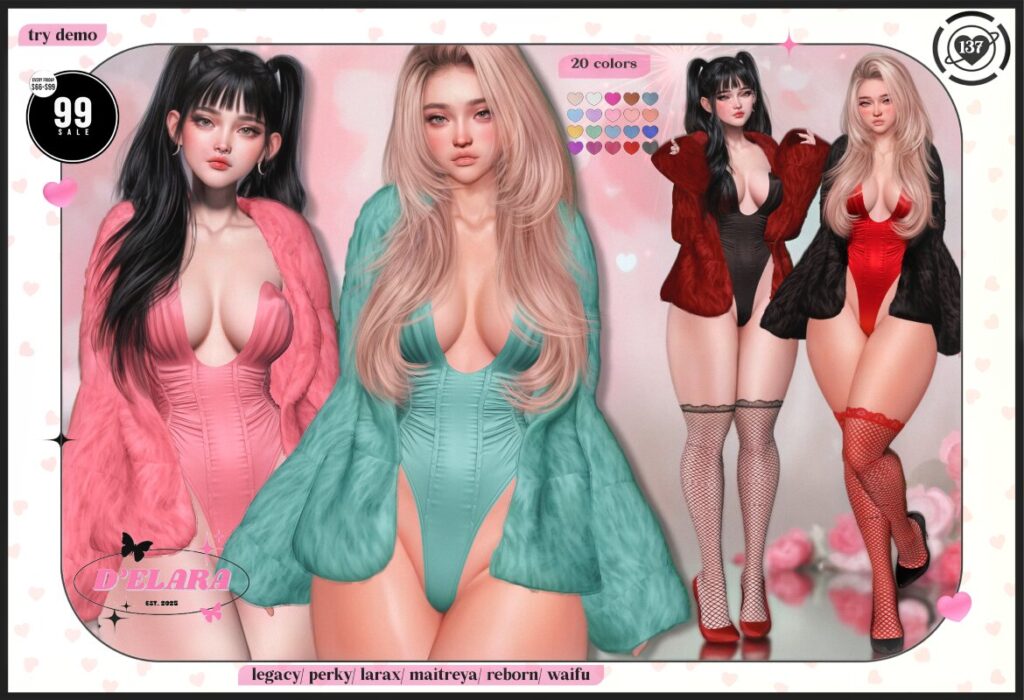 Outfit #137 - Legacy/Maitreya/Reborn/+mods	<a href="http://maps.secondlife.com/secondlife/Axell/191/97/2993" target="_blank">Teleport</a>