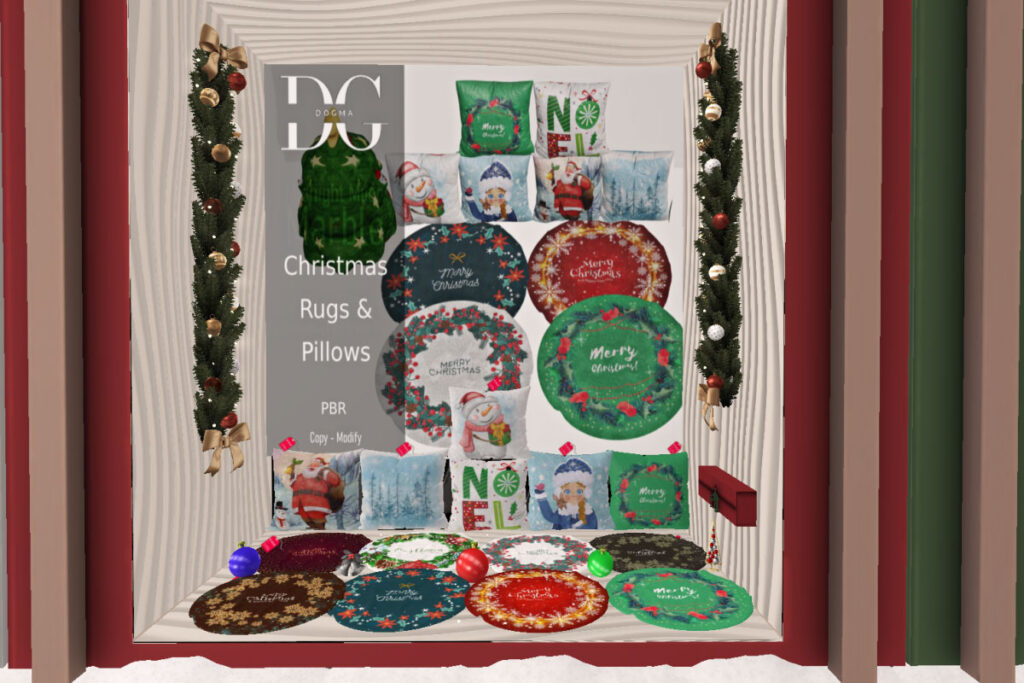 Christmas Rugs and Pillows, L$125