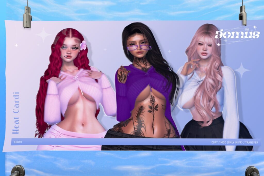 Heat Cardi - Reborn, L$250 each/L$1250 FP