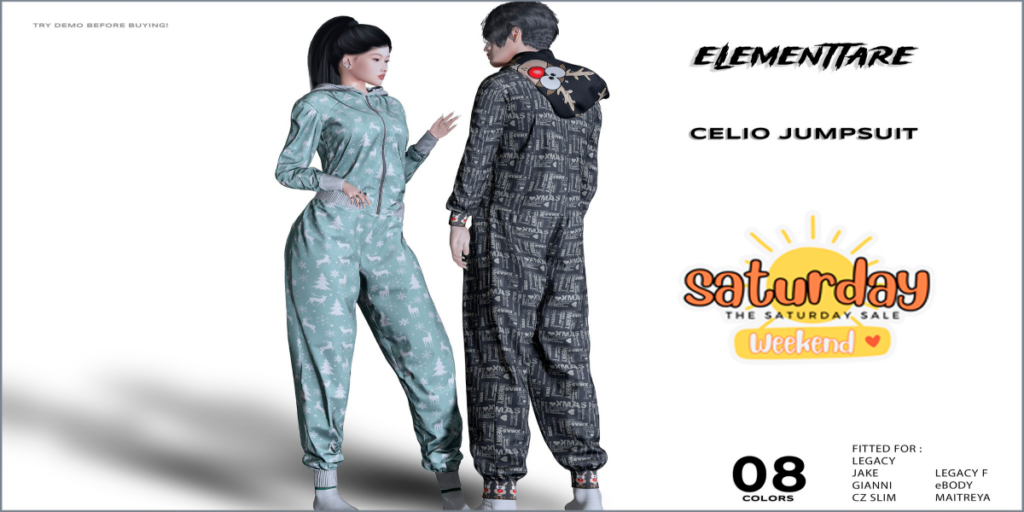 Celio Jumpsuit - CZ Slim/Gianni/Jake/Legacy F+M/Maitreya/Reborn	&lt;a href=&quot;http://maps.secondlife.com/secondlife/Heartbreak/116/99/100&quot; target=&quot;_blank&quot;&gt;Teleport&lt;/a&gt;