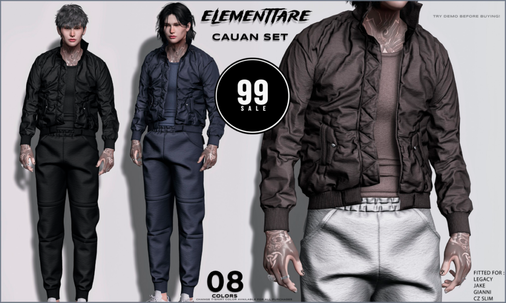 Cauan Set - CZ Slim/Gianni/Jake/Legacy	&lt;a href=&quot;http://maps.secondlife.com/secondlife/Heartbreak/116/99/100&quot; target=&quot;_blank&quot;&gt;Teleport&lt;/a&gt;