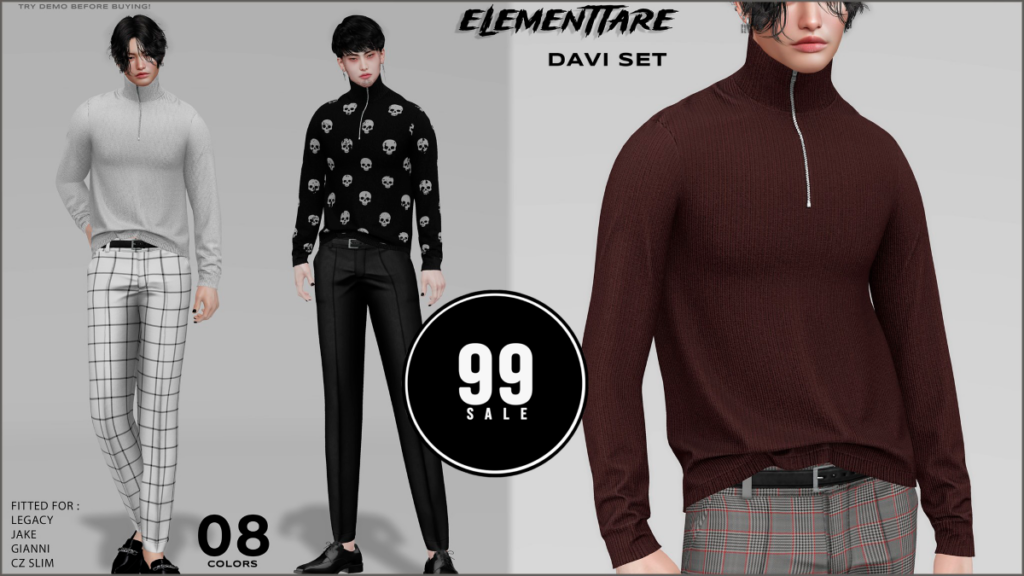 Davi Set - CZ Slim/Gianni/Jake/Legacy	<a href="http://maps.secondlife.com/secondlife/Heartbreak/116/99/100" target="_blank">Teleport</a>