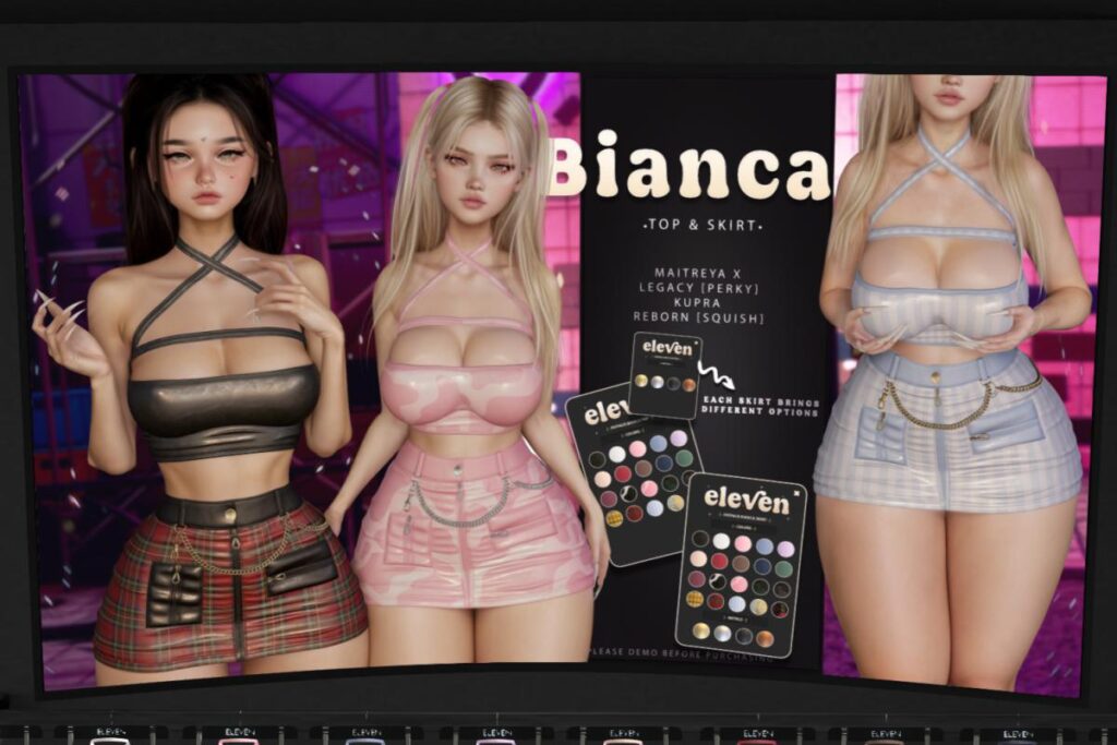 Bianca Top &amp; Skirt - Legacy/MaitreyaX/Reborn/+mods, L$240 each/L$1299 FP