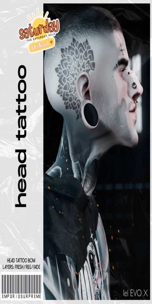 Head Tattoo - EvoX	&lt;a href=&quot;http://maps.secondlife.com/secondlife/Ember%20Island/115/27/3908&quot; target=&quot;_blank&quot;&gt;Teleport&lt;/a&gt;