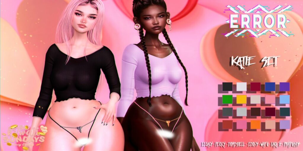 Katie Set - Legacy/MaitreyaX/Reborn/+mods	<a href="http://maps.secondlife.com/secondlife/Crystal%20Isle/111/128/61" target="_blank">Teleport</a>