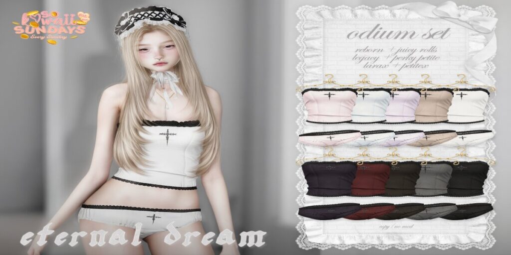 Odium Set - Legacy/MaitreyaX/Reborn/+mods	<a href="http://maps.secondlife.com/secondlife/Kalamay/157/88/2001" target="_blank">Teleport</a>