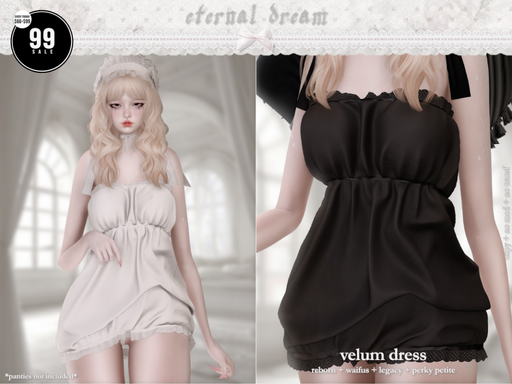 Velum Dress - Legacy/Reborn/+mods	&lt;a href=&quot;http://maps.secondlife.com/secondlife/Kalamay/161/93/2001&quot; target=&quot;_blank&quot;&gt;Teleport&lt;/a&gt;
