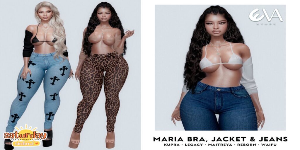 Maria Outfit - Inithium/Legacy/Maitreya/Reborn/+mods	<a href="http://maps.secondlife.com/secondlife/ELEVEN/182/185/32" target="_blank">Teleport</a>