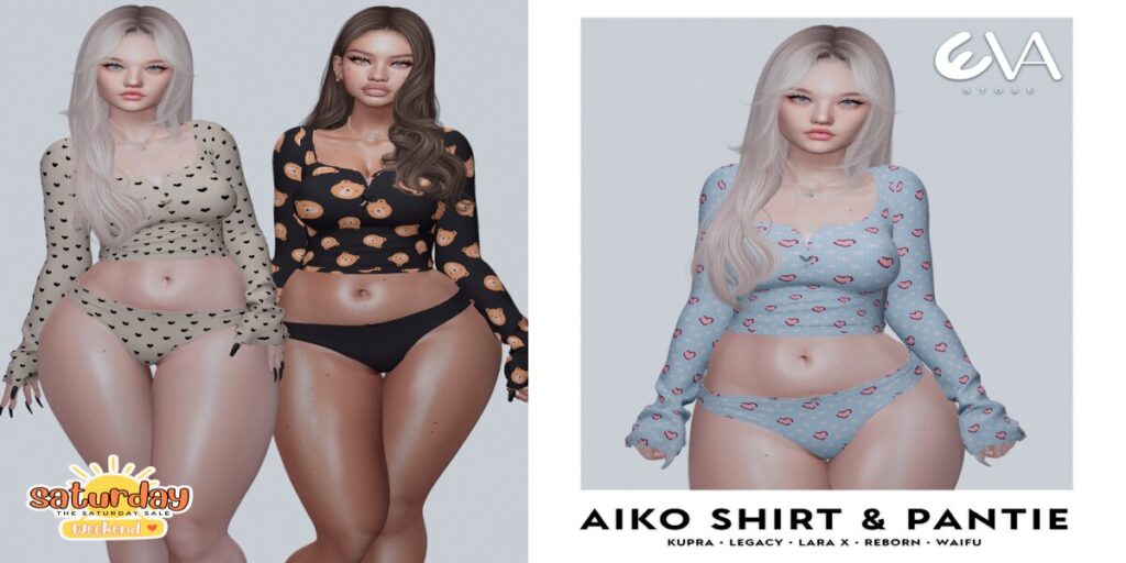 Aiko Outfit - Inithium/Legacy/MaitreyaX/Reborn/+mods	<a href="http://maps.secondlife.com/secondlife/ELEVEN/182/185/32" target="_blank">Teleport</a>
