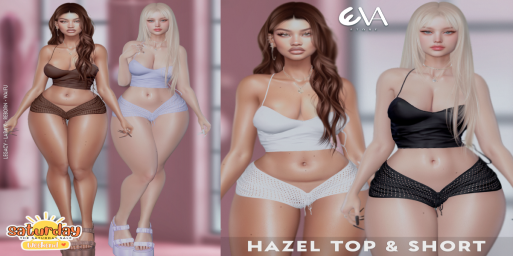 Hazel Top &amp; Short - Legacy/MaitreyaX/Reborn/+mods	&lt;a href=&quot;http://maps.secondlife.com/secondlife/ELEVEN/182/185/32&quot; target=&quot;_blank&quot;&gt;Teleport&lt;/a&gt;